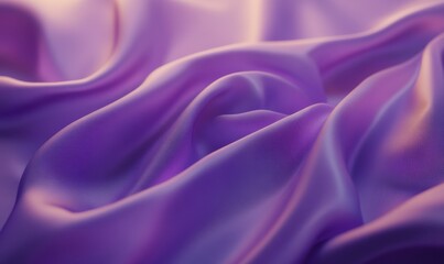 Fototapeta premium Soft purple silk fabric with detailed folds and shadows, illuminated by soft light, luxurious texture with subtle sheen, minimalist background,
