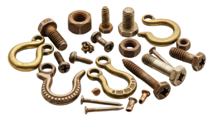 Assorted Metal Fasteners Collection