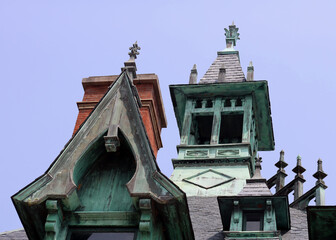 Fancy roofs in the centre of Clarksville Tennessee