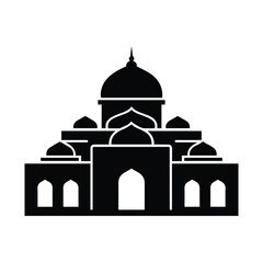 Iconic mosque silhouette Vector, illustration