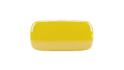 Yellow Soap Bar Isolated on White Background