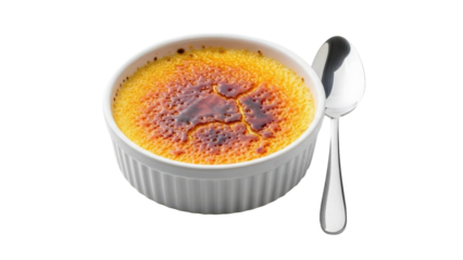 Creme Brulee Dessert with Spoon