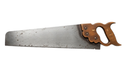 Vintage Hand Saw Blade on Black