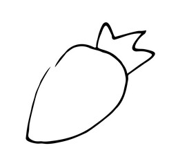 Hand drawn doodle strawberry.