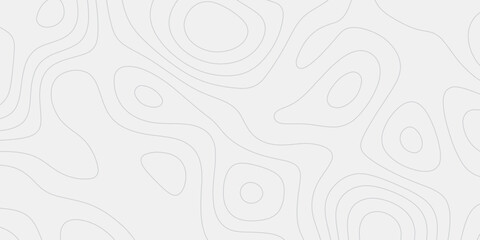 Minimalist Black and White Seamless Topographic Map Lines Background with Elevation Details