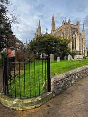 St.Mary&acute;s Kirche in Dover, Gro&szlig;britannien im Herbst