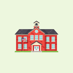 School icon flat vector design.