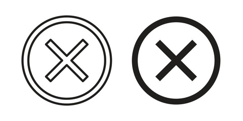 Fototapeta premium Cancel icon Collection for mobile and web apps. Editable stroke line and glyph icons.