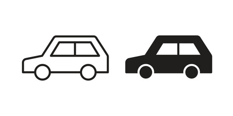 Car icon Collection for mobile and web apps. Editable stroke line and glyph icons.