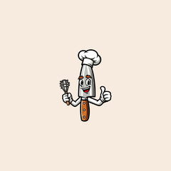 Kitchen knife icon flat vector design.