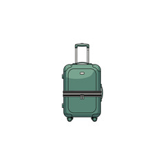 Single Luggage icon flat vector design.