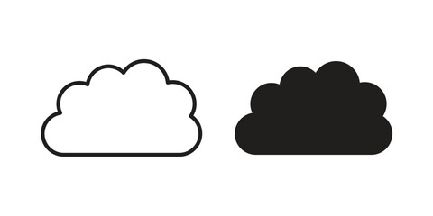 Cloud icon Collection for mobile and web apps. Editable stroke line and glyph icons.