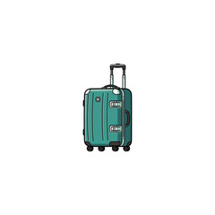 Single Luggag icon flat vector design.