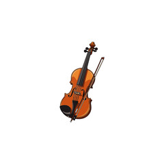 Fototapeta premium Violin musical instrument icon flat vector design.