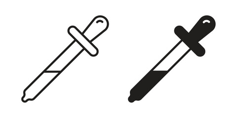 Eye dropper icon Collection for mobile and web apps. Editable stroke line and glyph icons.