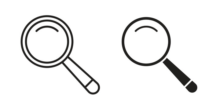 Loupe icon Collection for mobile and web apps. Editable stroke line and glyph icons.