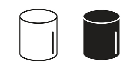 Marshmallow icon Collection for mobile and web apps. Editable stroke line and glyph icons.