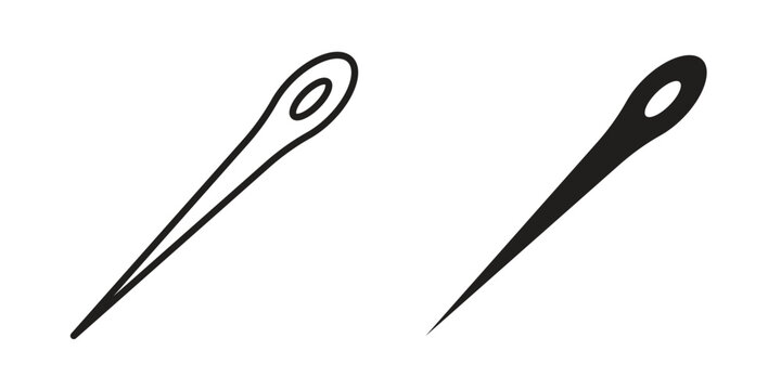 Needle icon Collection for mobile and web apps. Editable stroke line and glyph icons.