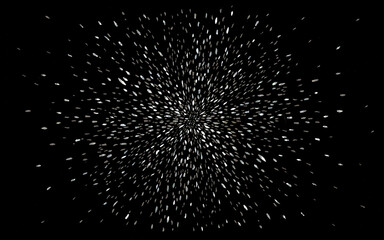 Abstract Mother of Pearl Particle Explosion on Black Background