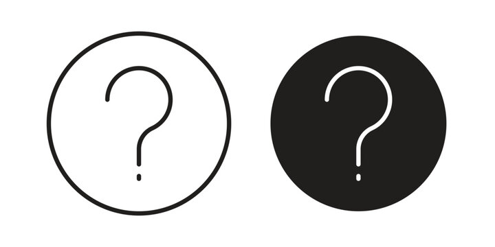 Question icon Collection for mobile and web apps. Editable stroke line and glyph icons.