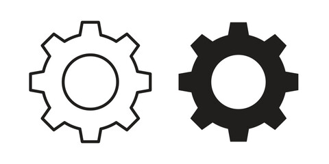 Settings icon Collection for mobile and web apps. Editable stroke line and glyph icons.