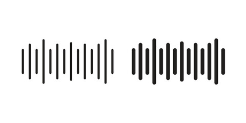 Sound wave icon Collection for mobile and web apps. Editable stroke line and glyph icons.