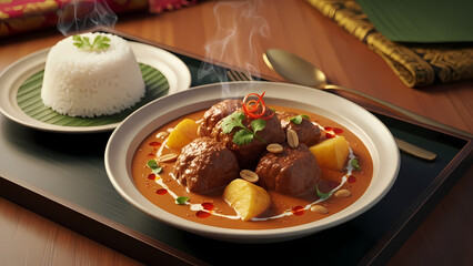 Luxury Massaman Curry Thai Royal Fine Dining Cuisine
