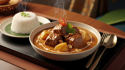 Luxury Massaman Curry Thai Royal Fine Dining Cuisine
