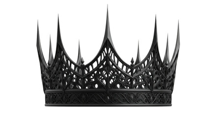 Dark ornate gothic fantasy crown with intricate filigree details