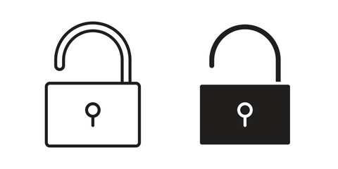 Unblocked icon Collection for mobile and web apps. Editable stroke line and glyph icons.
