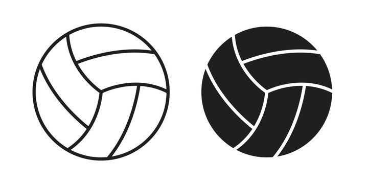 Volley ball icon Collection for mobile and web apps. Editable stroke line and glyph icons.