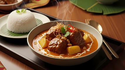 Luxury Massaman Curry Thai Royal Fine Dining Cuisine
