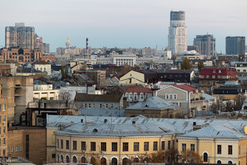 Fototapeta premium Kyiv Skyline with Office of the President and Lavra Bell Tower