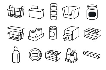 Label stand can vector pantry lid jar icons minimalist shelf icon bottle