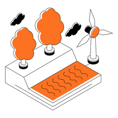 Modern design illustration of renewable energy