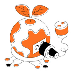 An illustration design of sustainable energy