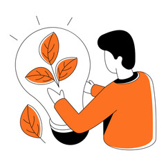 Perfect design illustration of ecology idea