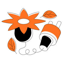 A unique design illustration of eco plug