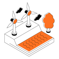 Modern design illustration of renewable energy