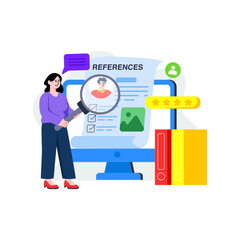 Editable design illustration of employee preferences