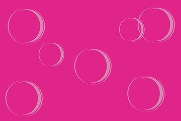 pink background with bubble illustration.