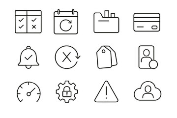 Digital icons calendar gauge vector icon subscription plan renewal card folder privacy