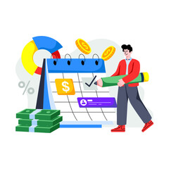 Premium download illustration of income plan