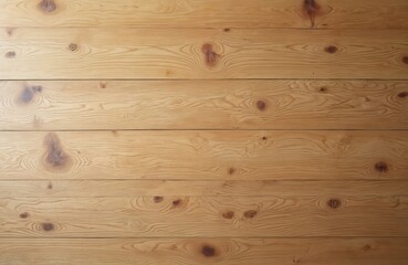Obraz premium Light brown wooden planks with visible knots and grain texture. Natural oak wood surface arranged horizontally. Simple, clean background for interior design.
