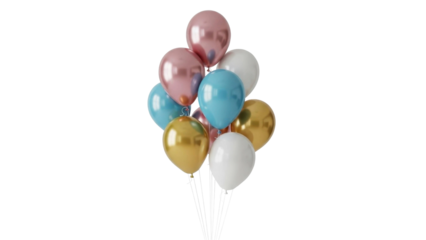 Bunch of Balloons on Transparent Background PNG Image