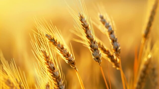 Golden Wheat Field: Capturing the essence of a sun-drenched field of ripe wheat, its golden hues shimmering under the warm sunlight, promising a bountiful harvest.