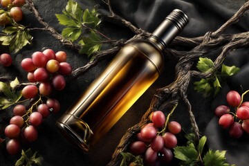 Vine bottle, product photography.