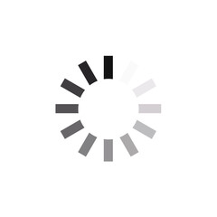 Spinning Loading Circle Icon on White Background Seamless Loop