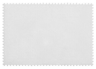 Plakat Postage stamp frame with empty paper design space on transparent background