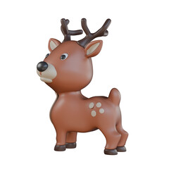 Reindeer cartoon character 3D